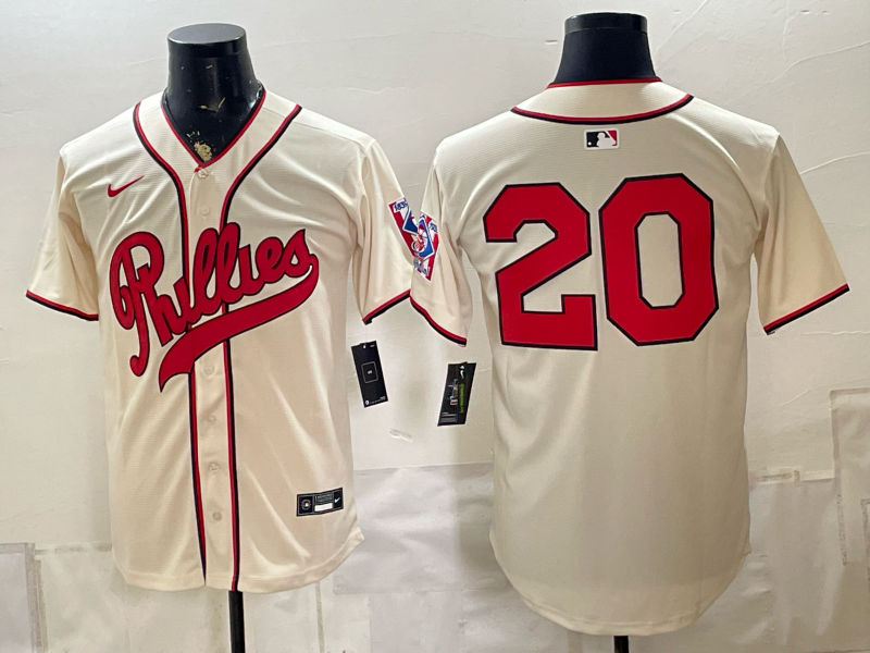 Men 2026 Philadelphia Phillies #20 cream Game Nike MLB Jersey 0826001
